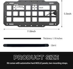 Yourkar Car Rigid MOLLE Panel, Sun Visor Panel Holster Tactical Gear Holder MOLLE EDC Organizer, Rigid Panel Frame Modular Storage Pouch for Auto Visor, Car Accessories