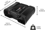 Vulcan 2000 1 Ohm Car Amplifier, Mono Full Range 2000.1 2K Watts RMS, 1Ω Stable Car Audio, HD Sound Quality, Crossover & Bass Boost, Car Stereo Speaker Subwoofer MD, Smart Coolers