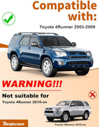 Low Profile Window Rain Guards Fit for 2009-2003 Toyota 4Runner Rain Guard Window Deflectors Extra-Thick Side Window Visors Vent Shades Tape-on Vent Visors Car Accessories