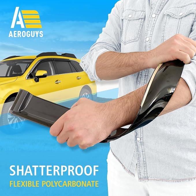 Extra Durable Window Deflectors Tape-On Window Visors Rain Guards Fit for Outback 2015-2019, Sun Visors, Wind Vent for Shades, Exterior Car Accessories - 4pcs. AG0876
