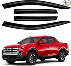 Santa Cruz Rain Guards - Window Visors for Hyundai Santa Cruz 2022-2025 2026, Outside-Mount Tape-On Side Window Wind Deflectors for Santa Cruz Accessories, Vent Visors Shades Rainproof 4PCS