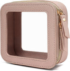 Clear Makeup Bag Small, TSA Approved Portable Toiletry Bag with Zipper Cosmetic Travel Bag Makeup Organizer Case Mini Makeup Pouch for Purse Car Organizer Bag for Women Men