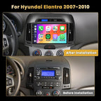 8 Core 4+64GB for Hyundai Elantra 2007 2008 2009 2010 Android Car Stereo Wireless Carplay, 9 Inch IPS Touch Screen Android Auto Car Radio DSP GPS Navigation WiFi AHD Backup Camera Bluetooth FM RDS