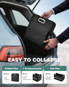 Update Trunk Organizer for Suv, Premium Waterproof Car Organizers and Storage, Collapsible Multi-Compartment Truck Organizer Back Seat Storage for Car
