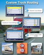 N700 GPS Navigator for Car Truck RV, Truck GPS Commercial Drivers,Large 7”Trucker GPS,Latest 2026 Map with Free Lifetime Updates,Custom Routing,Driver Alerts