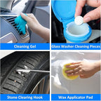 39Pcs Car Cleaning Wash Kit Interior Detailing Cleaner Kit with High Power Handheld Vacuum, Brush Set, Windshield Tool, Duster, Towels, Tire Brush, Complete Car Care Tools, Blue