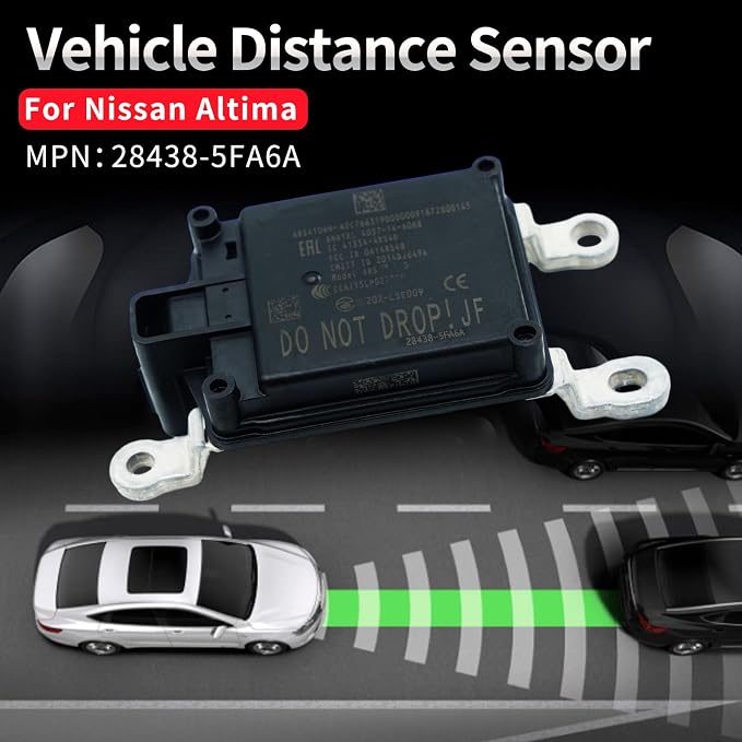 Vehicle 28438-5FA6A Distance Sensor Front Cruise Distance Radar Sensor Compatible with Nissan Altima Rogue Kicks Versa Rogue Sport 2016 2017 2018 2019 2020 2021 2022 2023 28438-5FA6A
