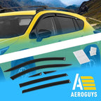 Extra Durable Window Deflectors Tape-On Window Visors Rain Guards Fit for Subaru XV Crosstrek 2024-2026, Sun Visors, Wind Vent for Shades, Exterior Car Accessories - 6 pcs. AG0984