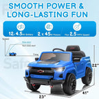 Licensed Chevrolet Colorado Electric Car for Kids, 12V Ride on Toys for Toddlers with Remote Control, Battery Powered Electric Car Ride On Vehicle w/Bluetooth, Soft Start, LED Lights - Blue