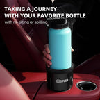 Cup Holder Expander with Expandable Insert, Fits 20 to 40 oz Bottles | Cup Holder Adapter Fits Owala Water Bottle 12/24/40 oz, Yeti 20/26/30 oz, Hydro Flask 32/40 oz, Offset Base Function