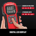 Tire Inflator Portable Air Compressor, Cordless Mini Air Pump for Car Tires with Digital Tire Pressure Gauge, 6000mAh Battery Powered Air Pump, Max Pressure 150 PSI, 12V DC Corded