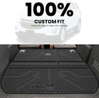 Trunk Mat with Backrest Mat for Chevrolet Chevy Traverse 2009-2017/Buick Enclave 2008-2017, All Weather TPE Custom Fit Cargo Mat Trunk Liner with Backrest Mat, Black