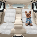 Car Seat Protector for Child Car Seat, Durable 600D Fabric Waterproof Car Seat Cover with Thick Pad Non-Slip Backing，No Imprints (Light Gray-2 pcs)