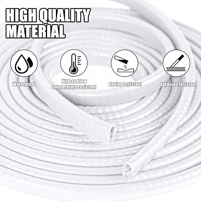 13.1Ft (4M) Car Door Edge Guards, Rubber U Shape Automotive Door Entry Guard Protector Strip, No Glue Required, Universal Vehicle Doors Edge Trim, Exterior Car Accessories (White, 13.1FT)