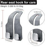Car Seat Headrest Storage Hooks - 2 Pack Dual Hangers Design Organization Accessories, Car Interior Gadgets to Add Extra Holder and Hook for Purses,Bags,Coat and Handbag