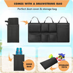 Car Trunk Organizer and Storage, Detachable Seat Back Hanging Organizers Storage with Zippers, Large Capacity Car Accessories Interior for Jeeps, SUVs, Vans (Black)