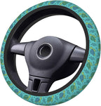 Cute Sea Turtle Steering Wheel Cover, 15 Inch Universal Neoprene Anti-Slip Steering Wheel Protector, Breathable & Durable Car Decor Accessory for Women Men, Teal/Blue
