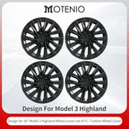Wheel Cover for Tesla Model 3 Highland (2023-2025) Hubcaps 18 inch Hubcaps 4PCS Wheel Rim Cover Full Rims Cover ABS Hubcap for Tesla Model 3 Accessories