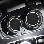 Mandark 4PCS Car Cup Holder Coasters, 2.75 Inch Non-Slip Insert Water Bottle Holder Pads, Dustproof Automotive Interior Accessories Mat, Universal for Vehicles, Trucks, RVs and More（Black/White）