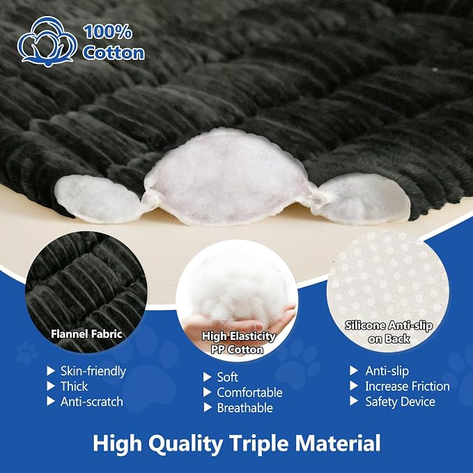 Thickened Dog Bed for Car Back Seat, Upgraded Bottom Non-Slip, Fits Hard Bottom car seat Cover for Dogs, Premium Dog Car Seat Cover