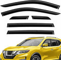 Extra Durable Window Deflectors Tape-On Window Visors Rain Guards Fit for Nissan Rogue 2014-2020, Sun Visors, Wind Vent for Shades, Exterior Car Accessories - 6pcs. AG0223