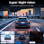 360 View 4 Channel Dash Cam Front and Rear, Left Right Detached Side Camera for Cars,3.39'' Large Touchscreen,GPS and 5G WiFi, Night Vision,Parking Mode,G-Sensor,APP Control, Included 128GB Card ﻿