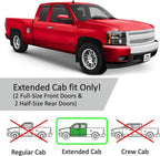 Voron Glass Tape-on Extra Durable Rain Guards for Trucks Chevrolet (Chevy) Silverado/GMC Sierra 2007-2013 Extended Cab, Window Deflectors, Vent Window Visors, 4 Pieces - 130093f