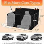 Waterproof Dog Hammock for Truck, Compatible with F150/RAM, Black | Visible Mesh Window,Great Gift,Storage Pockets,Effortless Cleaning, designed for full-size trucks, water-resistant polyester