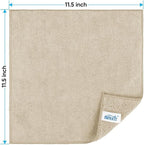 Brown Microfiber Cleaning Cloth, 12 Pack Premium Microfiber Towels for Cars, Lint Free, Scratch-Free, Highly Absorbent, Reusable Cleaning Rags for Car, Household, Kitchen, Window, 11.5"X11.5"