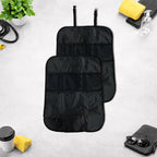 2-Pack Black Kick Mats with Organizer, Backseat Protector Seat Covers for Cars, SUVs, Minivans, and Trucks, Universal Fit Interior Seat Back Protectors