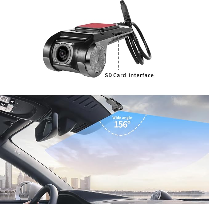 AC-44P2 1080P USB DVR On-Dash Camera - Recording Video On Camera End -Compatible with A5/ A6/ S8 /X10/V10/ P9 /P10 Series. Not Compatible with F7 & P5 & P8 Series