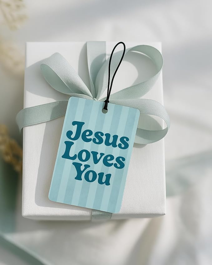 Mint Green Boho Christian Car Air Freshener 4 Pcs for Women Girls | Religious Car Accessories Mirror Decor, Mint Green Christian Hanging Air Freshener for Cars Closet Drawer Books
