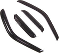 WD2-459 Dark Smoke 4 Pcs Set Window Visor (Outside Mount) Deflector Rain Guard Compatible with 2000-2006 Toyota Tundra Access Cab/Extended Cab