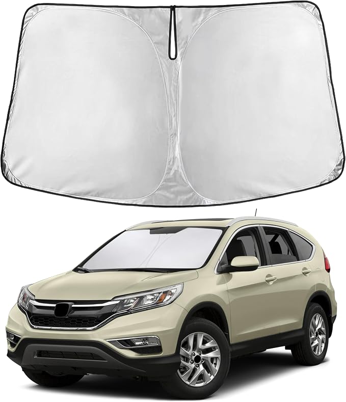 Windshield Sunshade Compatible for Honda CR-V 2012-2014 2015 2016, LX, EX, EX-L, Sport, Sport-L, Touring, Sun Visor for Front Window Sun Shade Cover, UV Protector, Car Accessories