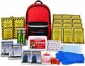 70280 72 Hour Emergency Kit, 2-Person, 3-Day Backpack, Includes First Aid Kit, Survival Blanket, Portable Preparedness Go-Bag for Camping, Car, Earthquake, Travel, Hiking, and Hunting, Red