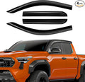 Rain Guards Compatible with Toyota Tacoma 2024-2026, Tape-on Durable Side Windows Wind Deflectors Rain Visor 2024 2025 2026 Tacoma out Channel Window Rain Guard Black 4 PCS