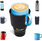 Car Cup Holder Expander | Fits 32/40 oz Hydro Flasks, Yeti, Nalgene & Large Bottles up to 3.8" | Universal Cup Adapter for Cars with 3.2" Holders – Black