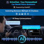A5L 7'' Android Double DIN Car Stereo with 1080P Front Dash Cam, Wireless CarPlay & Android Auto, DSP 24-Band EQ, HDMI Out, FM/AM/SS Radio, WiFi/BT/USB Tethering, GPS Track,AI Voice Control
