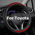 Steering Wheel Cover for Toyota Tacoma,4Runner,Tundra,Sequoia, Large Size - Red