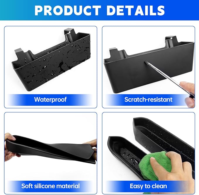 Door Handle Center Console Organizer Tray Fits for 2010-2024 Toyota 4Runner (Exclude Limited) Door Pocket Armrest Hanging Box Storage Compatible with 4Runner Interior Accessories, 5PCS