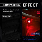 4 PCS USB LED Car Interior Ambient Lighting Kit, Portable Plug-in Atmosphere Lamp Decor Night Light, Universal Vehicle Interior Accessories for Most Cars (Red)