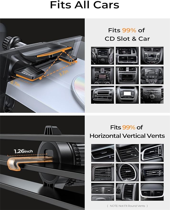 CD Phone Holders for Your Car | Protect Your Car Interior Sturdy Car Phone Holder Mount Holds Your Phone Securely Even on Bumpy Road