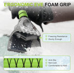 Snow Brush with Ice Scraper 33 inch, 2 in 1 Extendable Snow Removal for Cars with Foam Grip and 360° Pivoting Brush Head, Heavy Duty Snow Cleaner for Auto Truck SUV