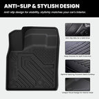 Floor Mats & Backrest Mats & Cargo Mat for Nissan Rogue 2026 2025 2024 2023 2022 2021 (Not Fit Rogue Sport), All Weather TPE Custom Fit Floor Liners Car Mats Accessories, Black