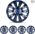 4-Pack 15 Inches Wheel Rim Cover Hubcaps,Redesign Fashion Style Replacement Hubcaps,Car Truck SUV Hub Accessories, Blue&Black