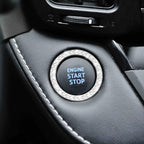 Car Bling Crystal Rhinestone Engine Start Ring Stickers, 1 Single Drainage Drill and 1 Double Drainage Drill Car Start Button Cover, Key Ignition Knob Bling Ring Decals, Car Accessories(Set Silver)