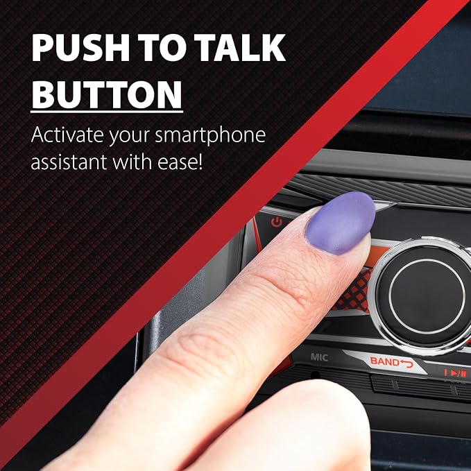 XRM69RGB Single DIN Car Stereo RGB Bluetooth & AM/FM | Customizable RGB colors, hands-free Bluetooth calling & streaming, push to talk voice assistant, USB playback