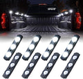 White Truck Pickup Bed Light Kit, 24 Led Cargo Rock Lighting Kits w/Switch for Van Off-Road Under Car, Side Marker, Foot Wells, Rail Lights - 8 PCS