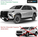 in-Channel Incredibly Durable Rain Guards for Chevrolet (Chevy) Traverse 2024-2026, Original Window Deflectors, Vent Window Visors, Vent Deflector, 4 pcs. - 624223