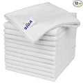 MR.SIGA Microfiber Cleaning Cloth, All-Purpose Microfiber Towels, Streak Free Cleaning Rags, Pack of 12, White, Size 32 x 32 cm(12.6 x 12.6 inch)